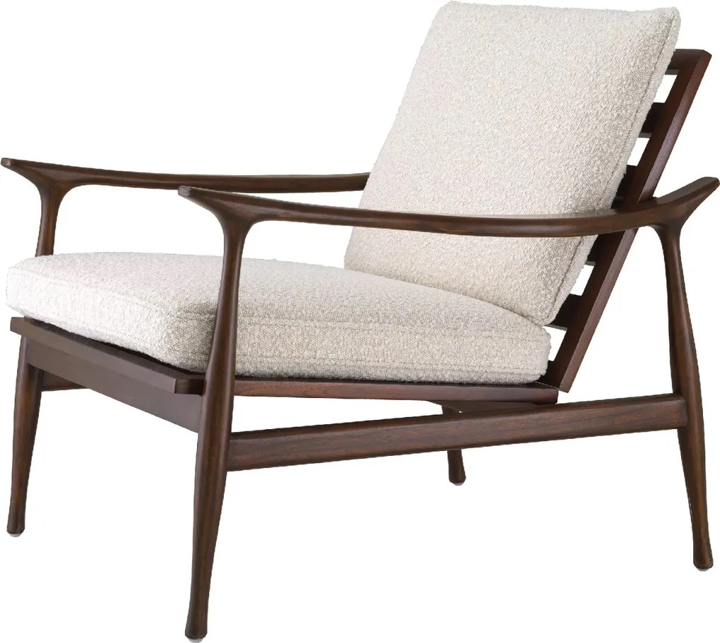 Fotoliu elegant design LUX Manzo maro / bouclé cream