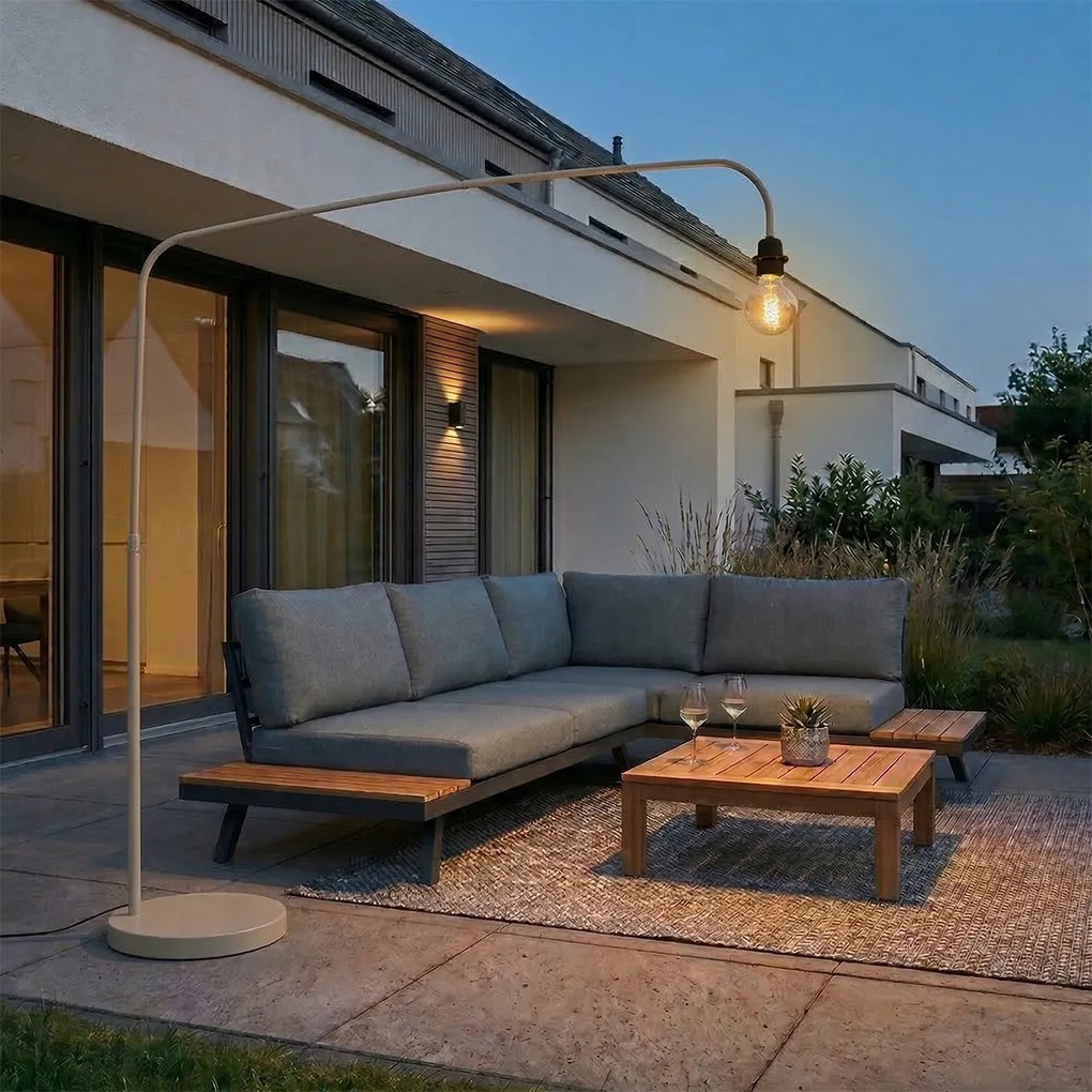 Lampă de podea pentru exterior bej cu bază bej IP44 - Arc