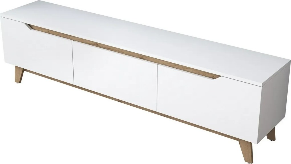 Măsuță TV Dite White and Walnut