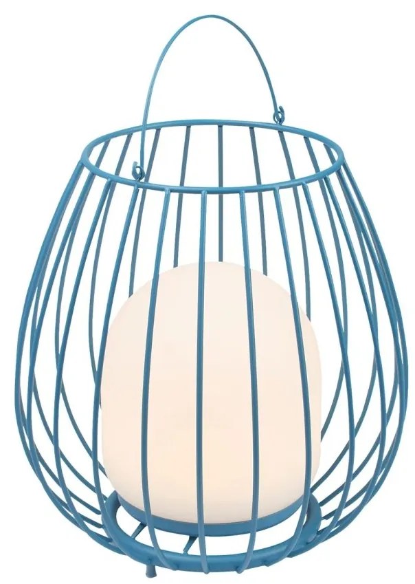Lampa LED portabila pentru exterior solara cu baterii Jim To-Go albastru
