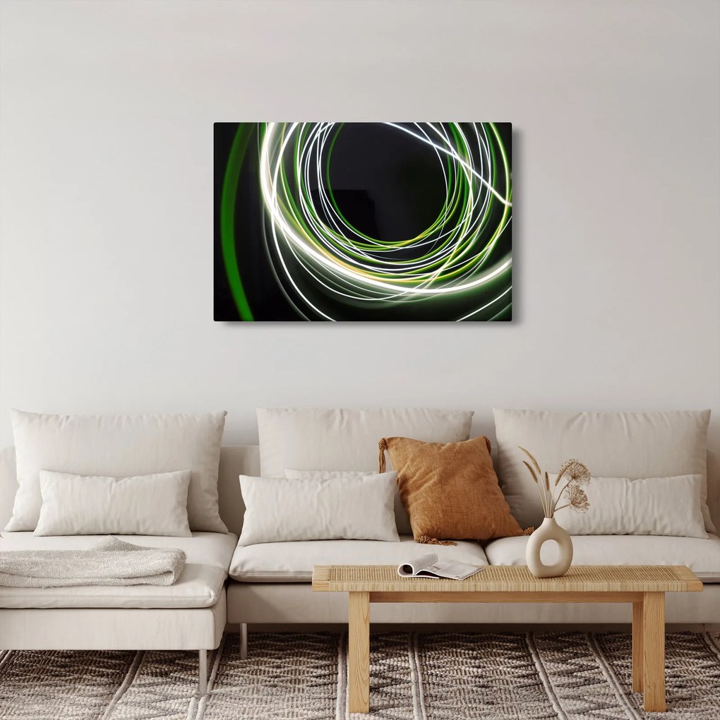 Obraz cu linii verzi (90x60 cm)