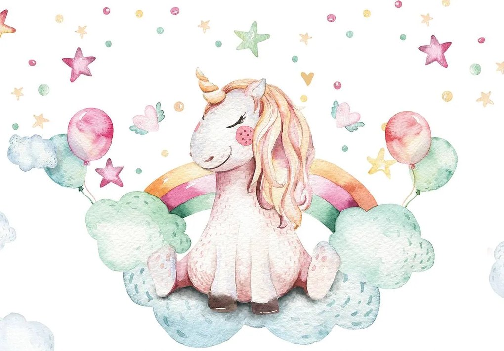 Fototapet - Unicorn și norii (152,5x104 cm)