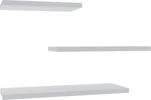 Set 3 etajere de perete Leilara din PAL melaminat, alb