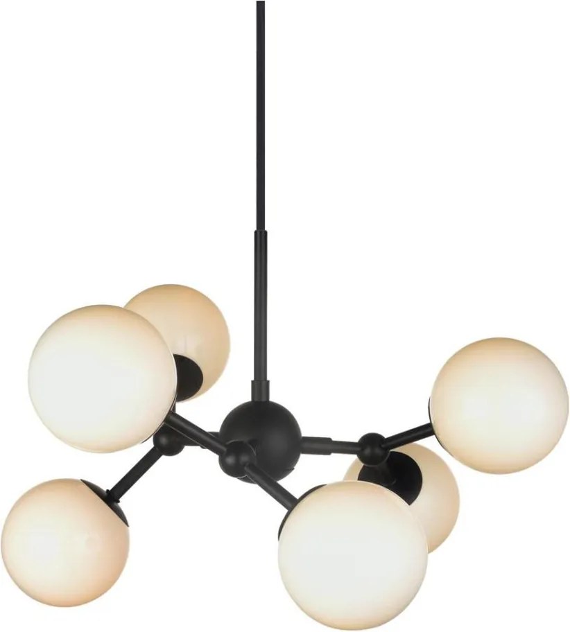 Halo Design 736546 - Lustră pe cablu ATOM 6xG9/28W/230V Ø45 cm negru/alb