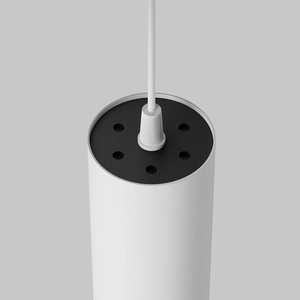 Pendul LED iluminat design tehnic FOCUS D-5,2cm alb