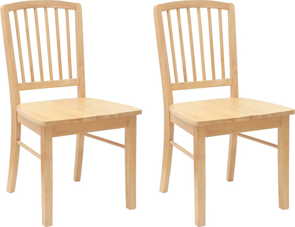 vidaXL Scaune de dining 2 pcs natural 50 x 52,5 x 91 cm