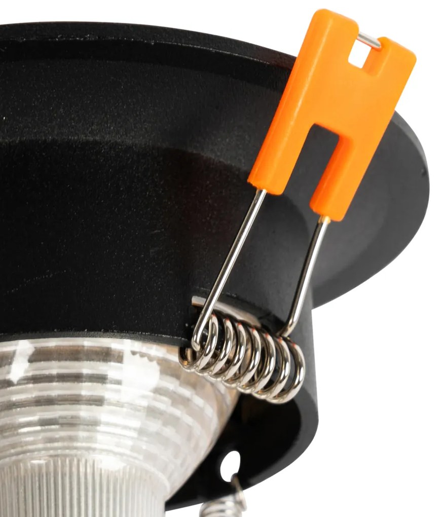 Set de 12 spoturi incastrate negre GU10 50mm - Gijs