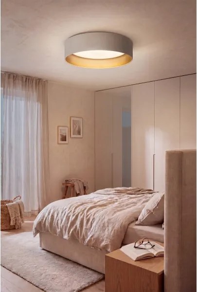 Brilagi-LED lampă dimabilă, mare, abajur fumuriu, 36W/230V, 3000–6000K, Ø 55 cm, crem/auriu WT+DO