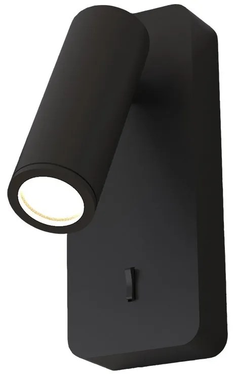 Aplica de perete cu reader Mini GU10 NOTTE negru