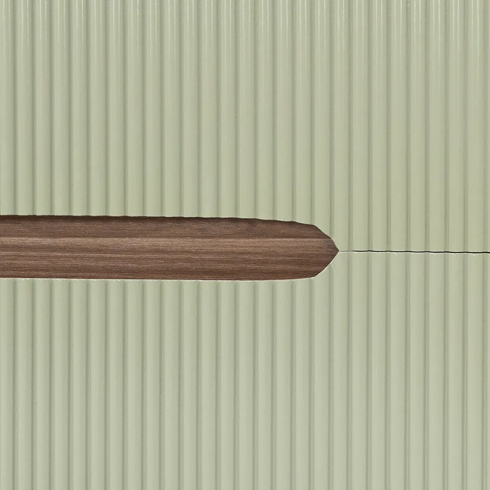 Trent Mobilier de baie 60 cm lavoar ceramic (2 sertare) cu oglindă 60x80 cm stejar sunset-olive verde