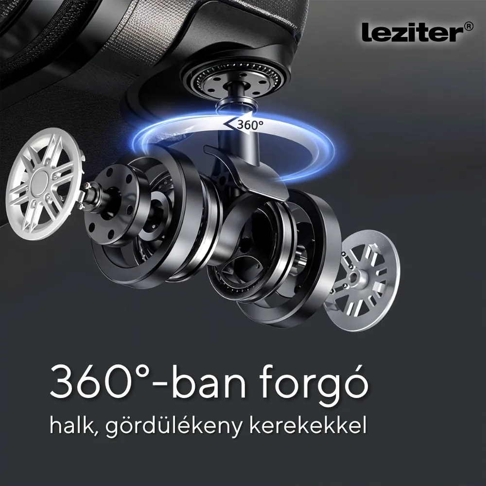 Valiză de cabină ușoară TravelLux cu roți moi detașabile 35x55x20 cm neagră