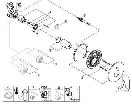 GROHE SWIFT 24336001 - Baterie pentru cadă DN 15, crom lucios