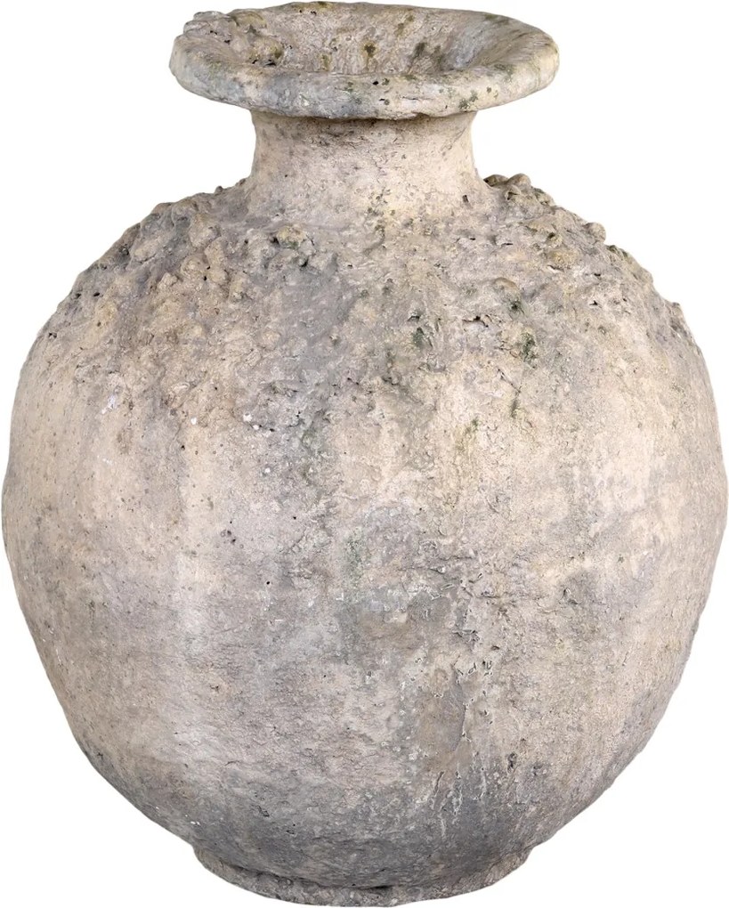 Vas decorativ din polirasină, finisaj crem antichizat, „Antique Pot”