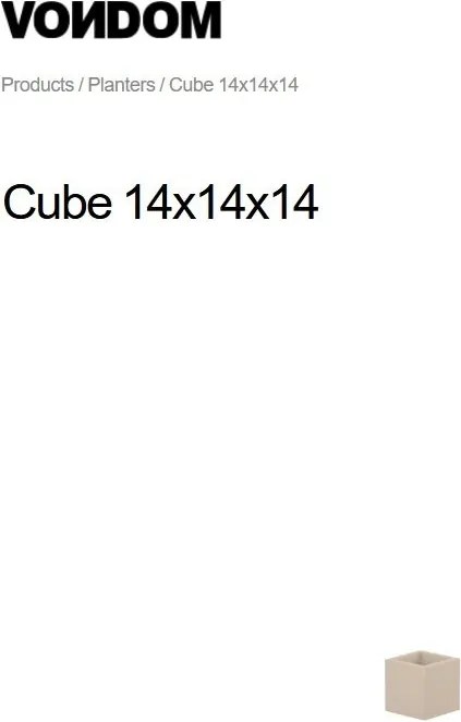 Ghiveci plante design decorativ modern interior / exterior CUBE mini 14x14x14cm