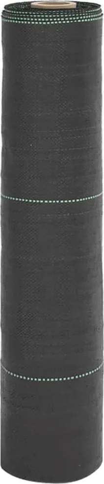 vidaXL Membrană antiburuieni, negru, 0,5x10 m, PP