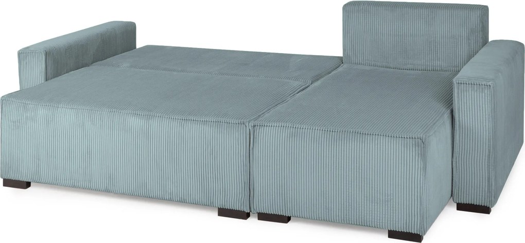 Canapea extensibila cu colt bilateral Culoare Albastru Deschis, SMART