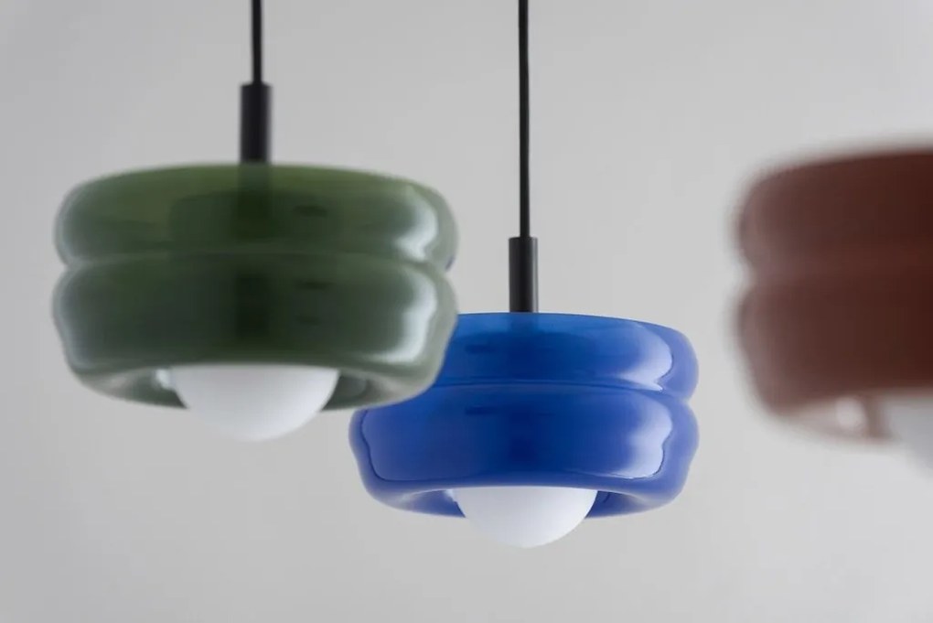 Pendul modern, Living, Hol, Scara, Sticla, Cobalt, TEVO
