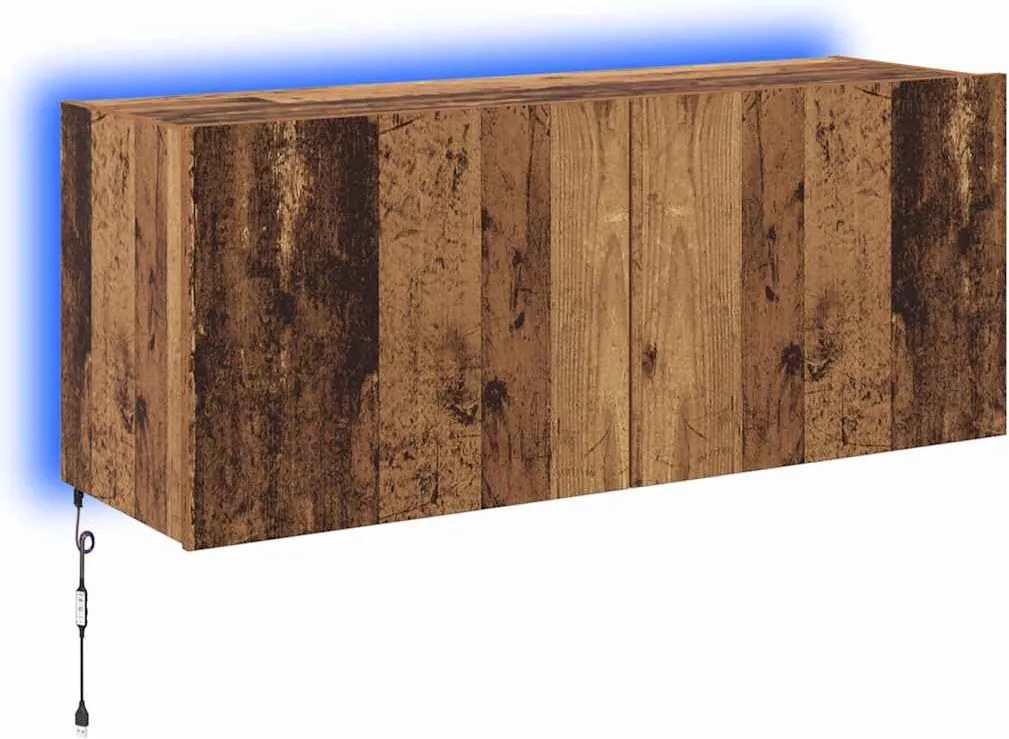 vidaXL Dulap TV de perete Lemn Vechi 100 x 35 x 41 cm Lemn compozit