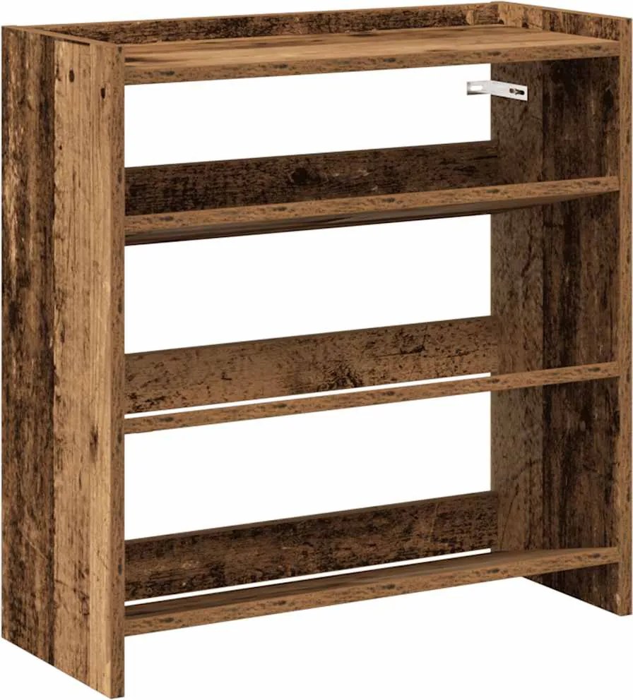 vidaXL Pantofar, Lemn vechi, 60x25x62 cm, lemn compozit