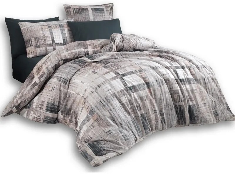 BedTex Lenjerie de pat din bumbac Alvaro gri, 220x 200 cm, 2 bucăți 70 x 90 cm