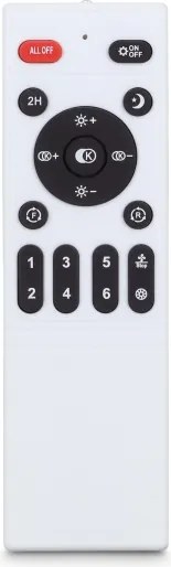 Brilagi-LED Lampă cu ventilator, reglabilă, LED/30W/230V 3000-6500K, alb/stejar + telecomandă