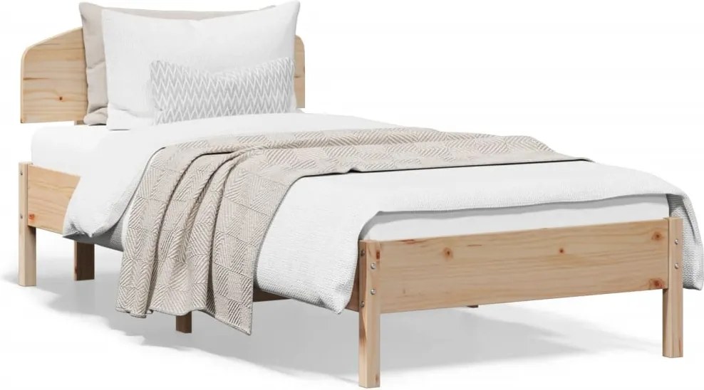 vidaXL Cadru de pat fără saltea, 90x200 cm, lemn masiv pin