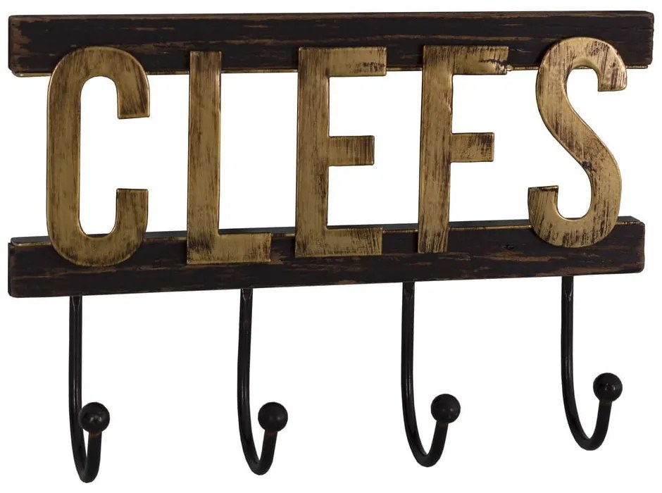Cuier pentru chei de montat pe perete din lemn – Antic Line
