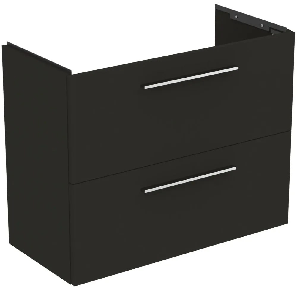 Dulap baza lavoar, 80x38x63 cm, 2 sertare, carbune gri mat Gri carbon