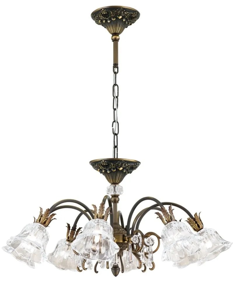 Candelabru cristal design lux LA BOHEME D-72cm 8L old patina