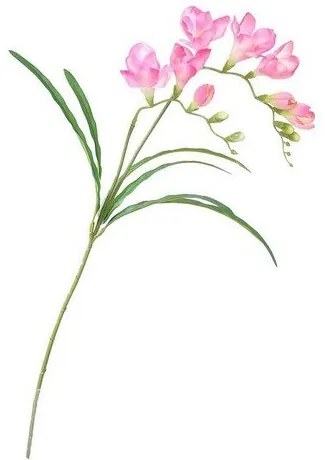 Floare artificiala Freesia roz, 57 cm