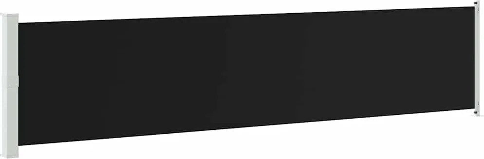 vidaXL Copertină laterală retractabilă de terasă, negru, 140 x 600 cm