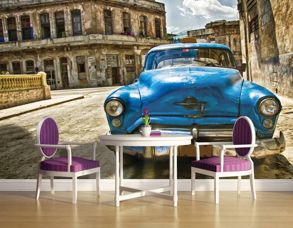 Fototapet - Mașina Vintage Cubaneză (152,5x104 cm), în 8 de alte dimensiuni noi