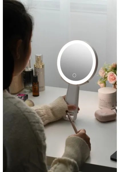 Immax 09103L - Oglindă cosmetică SWEET LED+CCT, dimabilă, 3W/5V, albă