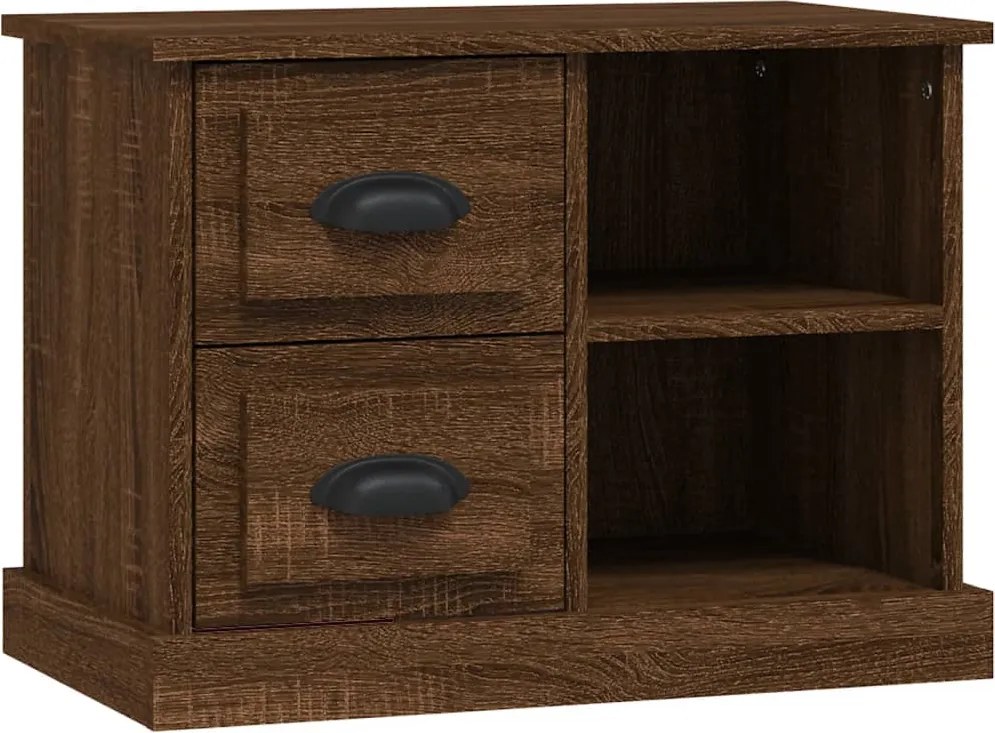 vidaXL Noptieră, stejar maro, 60x35,5x45 cm