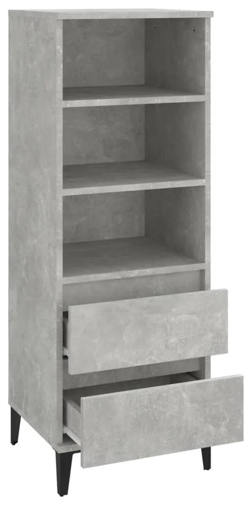 Dulap inalt, gri beton, 40x36x110 cm, lemn compozit 1, Gri beton