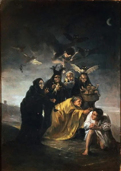 Reproducere Exorcism or witches, Francisco de Goya