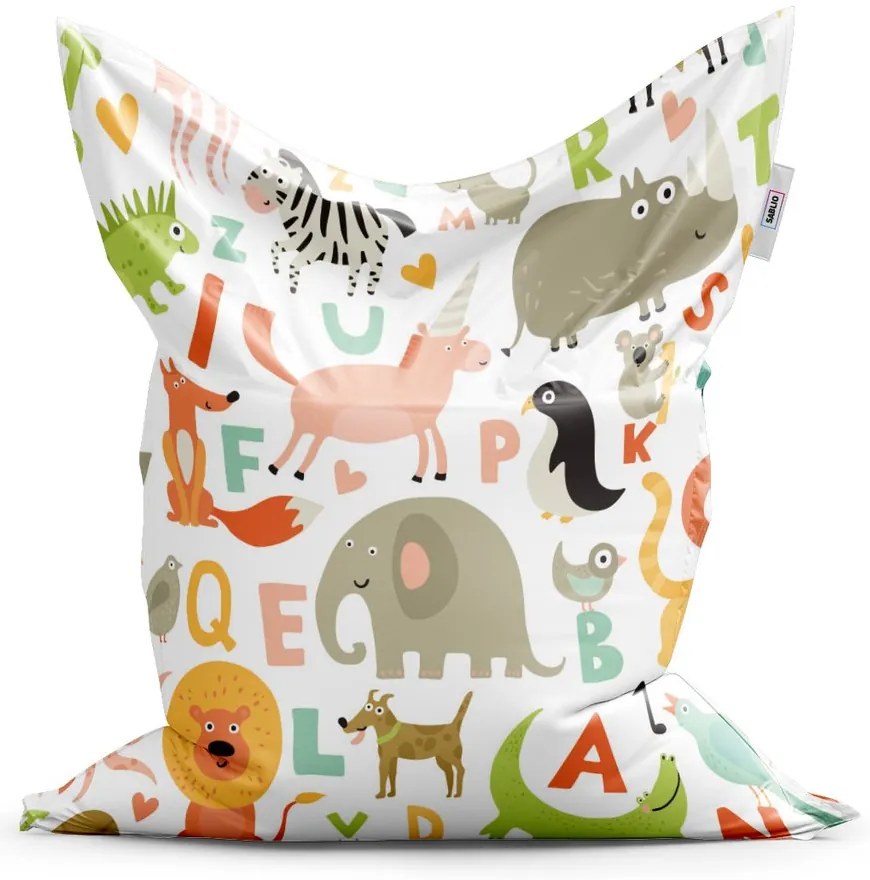 Sac de șezut Classic abecedar zoo - pentru copii, colorat