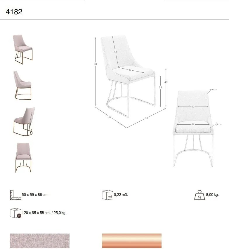 Scaun design LUX, Metal, Tesatura 4182