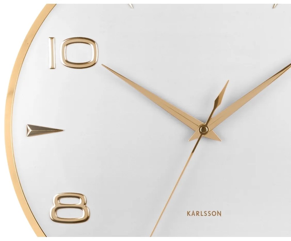 Karlsson 6017WH ceas de perete design alb, diametru  40 cm
