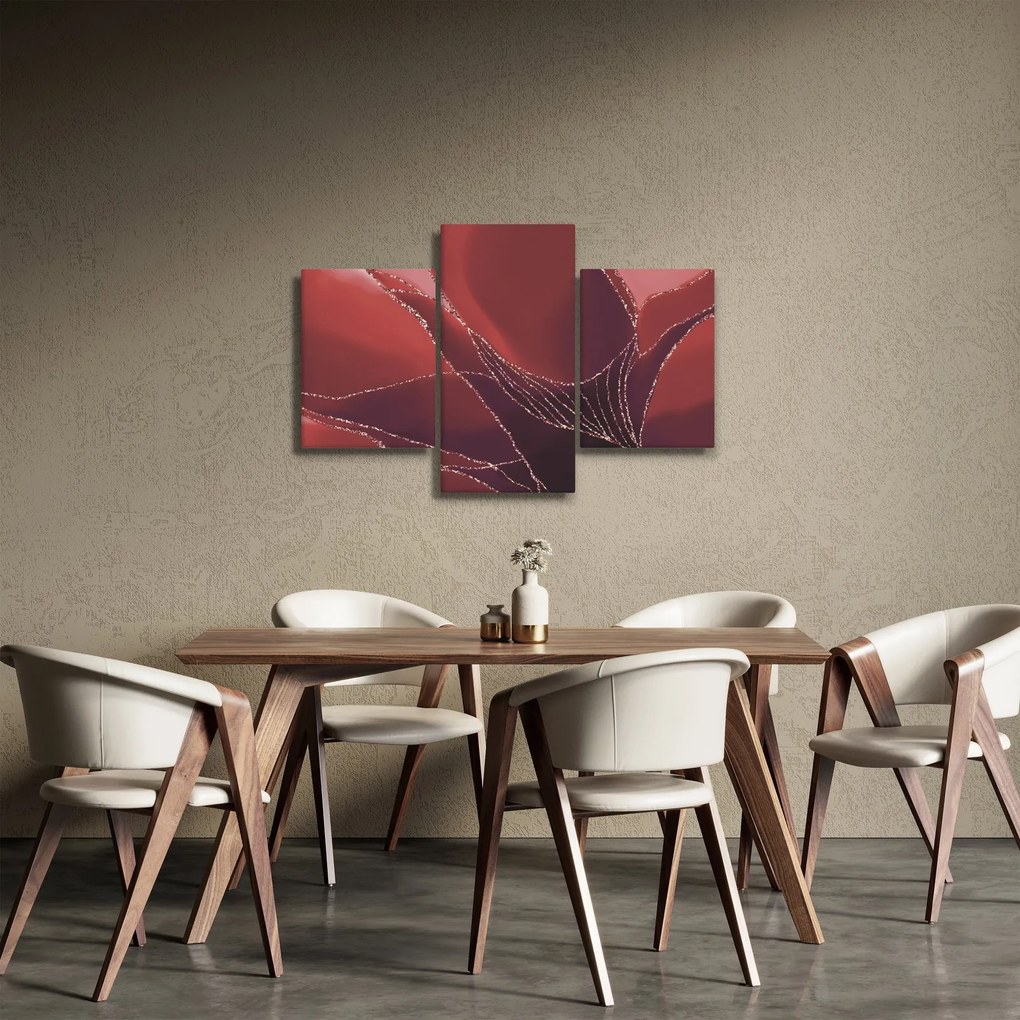 Tablou - Floare abstractă roșie N⁰2 (90x60 cm)