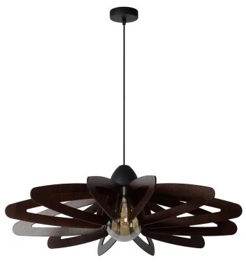 Lustră pe cablu ZIDANE 1xE27/15W/230V maro/neagră Lucide 77483/76/30