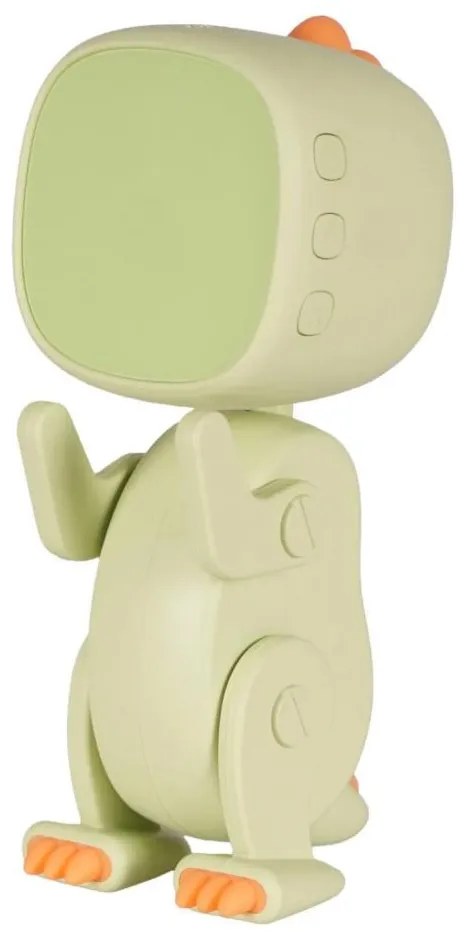 Veioză LED dimabilă de veghe cu ceas deșteptător pentru copii ROBOT LED/1W/5V 1200 mAh