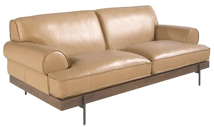 Canapea 3 locuri eleganta, design LUX Cowhide leather sand