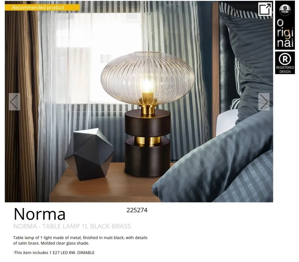 Veioza/Lampa de masa design modern Norma