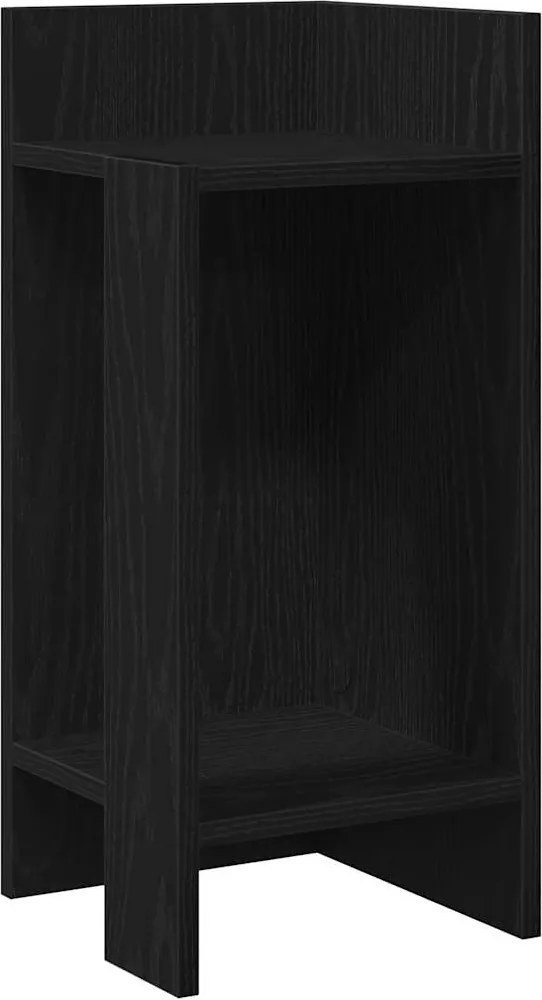 vidaXL Masă laterală cu poliță negru 25,5x27x60 cm