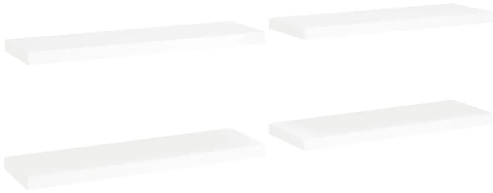323816 vidaXL Rafturi de perete, 4 buc., alb, 80 x 23,5 x 3,8 cm, MDF