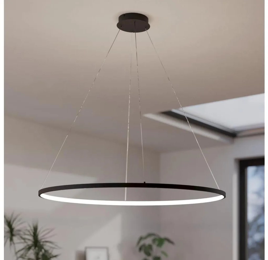 Lustră LED dimabilă pe cablu Eglo 901637 PARRUTA LED/40W/230V negru + telecomandă