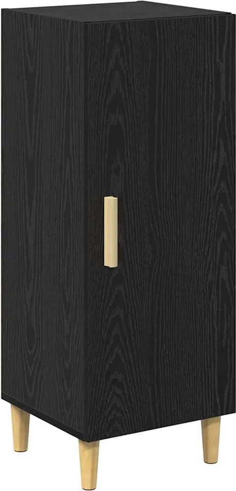 vidaXL Bufet Pe perete Stejar Negru 34,5 x 34 x 90 cm Lemn compozit
