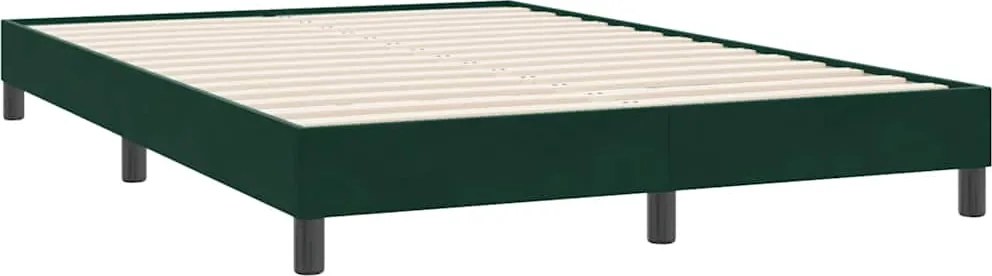 vidaXL Cadru de pat fără saltea, verde închis,140x220 cm, catifea