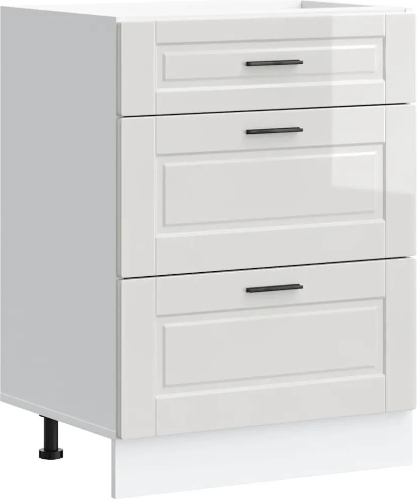 vidaXL Dulap de bucătărie „Porto”, alb lucios, lemn stratificat